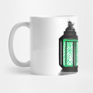 Lantern Emerald Green Shadow Silhouette Anime Style Collection No. 409 Mug